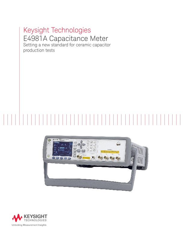 E4981 Capacitance MeterBR PDF Asset Page Keysight